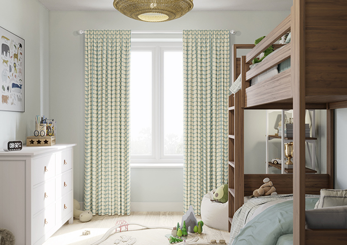 Orla Kiely Solid Stem, Duckegg - Made to Measure Curtains - Image 3